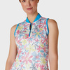 Callaway Chev Floral Dress W/Back Flounce