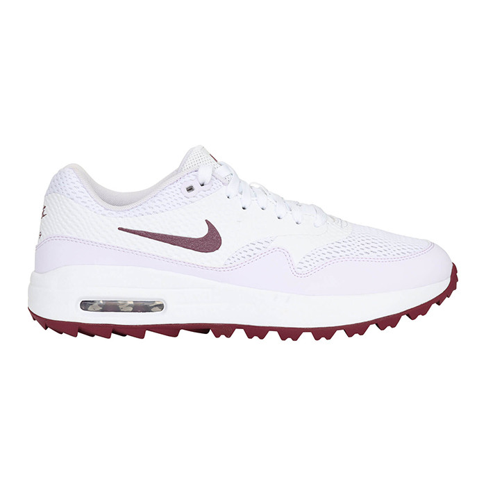 Obediente Masaje Absorbente Nike Air Max 1G Womens White/Hot Punch-Aurora Green | Spikeless |  DIGITALGOLF