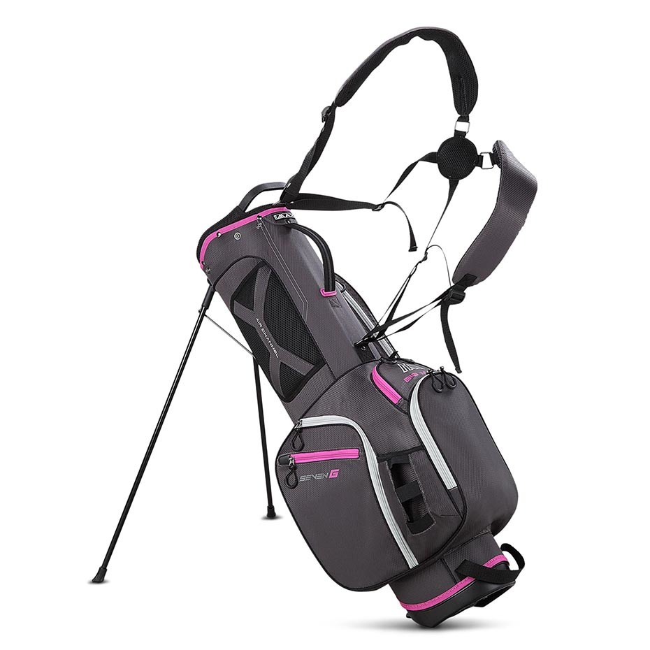 Big Max Heaven Seven G Stand Bag Charcoal/Fuchsia Stand Bags DIGITALGOLF